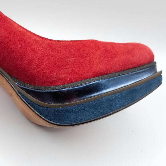Cole Haan Elegant Red and Blue Women's Heels - Picture 5 of 10